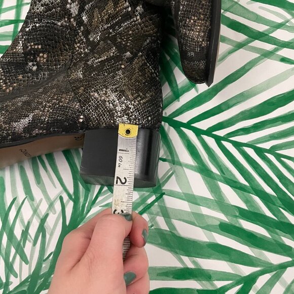 Vionic Kamryn Snake Boa Nubuck Metallic Leather Ankle Boots Size 10 - Picture 5 of 8